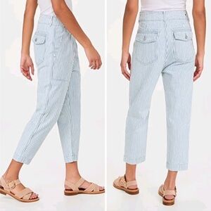 [Sundry] Railroad Striped Blue and White Pants - Size 27